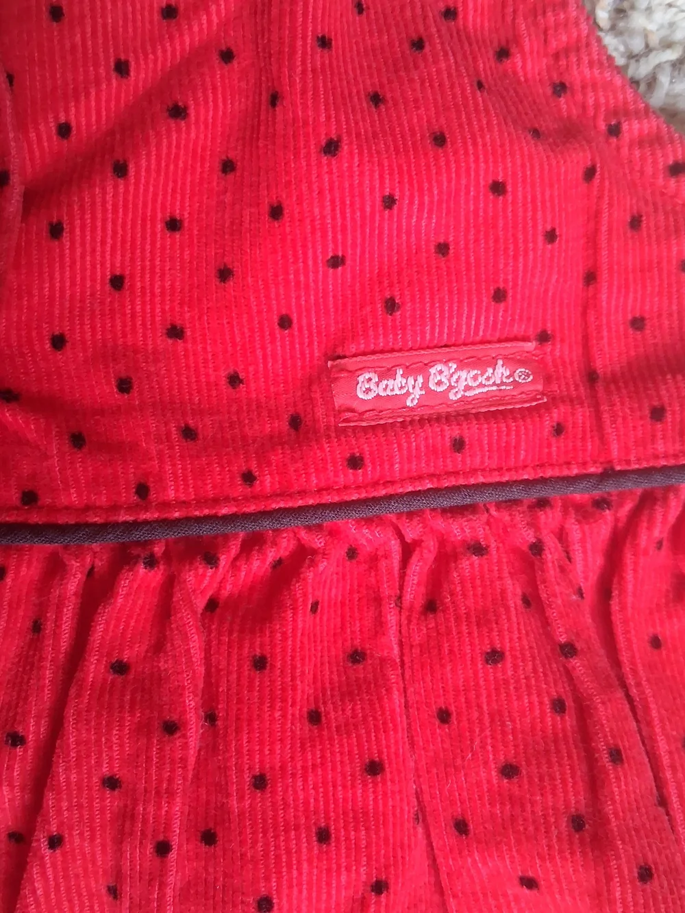 Vintage OshKosh B'gosh 12M Romper Polka Dot Overalls Heirloom Baby Cottagecore